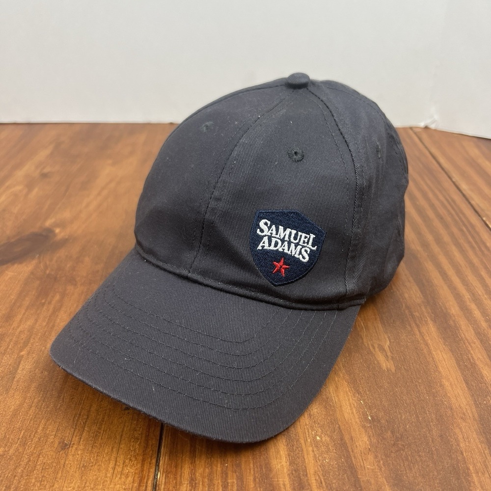 Samuel Adams Black Strapback Dad Hat Embroidered Beer Brewery Cap